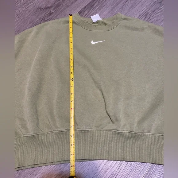 Nike phoenix fleece oversized crewneck Olive Green - Picture 5 of 6